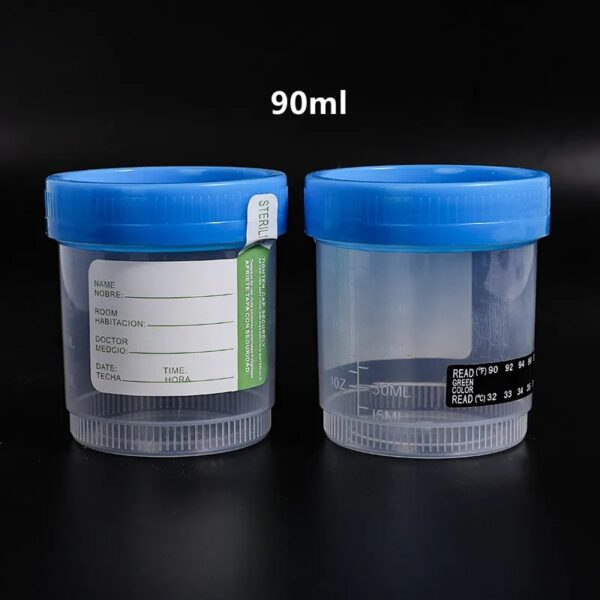 90ml Sterile Urine Collection Container (with or W/O Temperature Strip) - Image 2